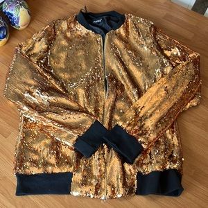 Hancy gold sequin jacket size L